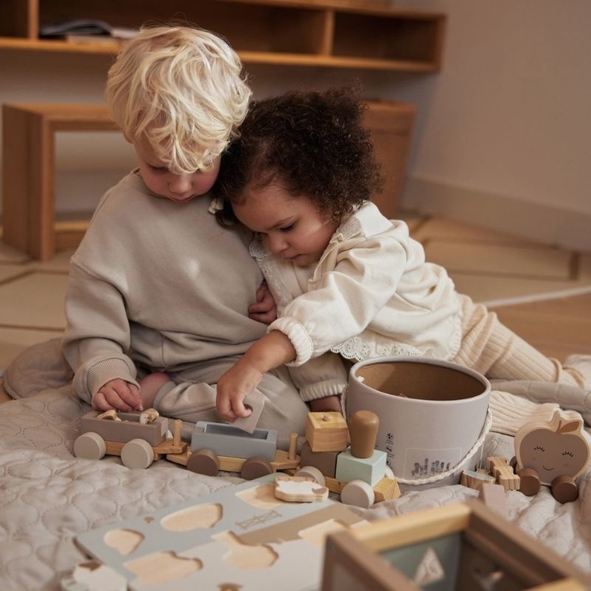 Jollein | Houten Speelgoedtrein Farm